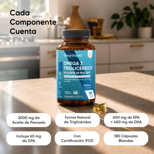 Propiedades del Omega 3 triglicéridos 2000 mg