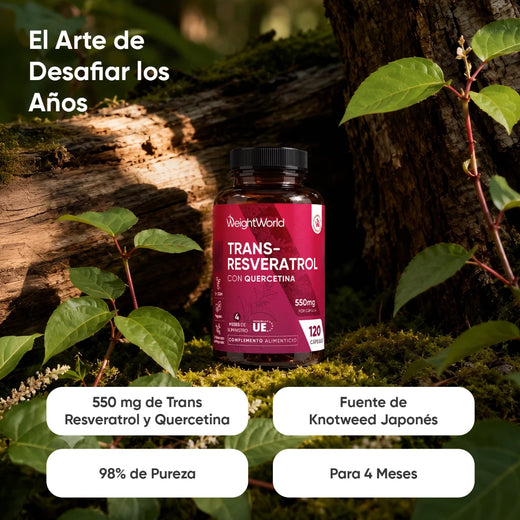 550 mg de trans reveratrol con Quercetina
