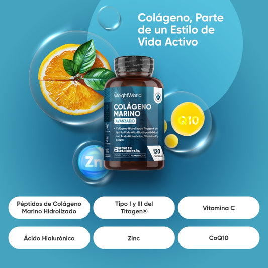 Colágeno con Ácido Hialurónico, CoQ10 y Zinc