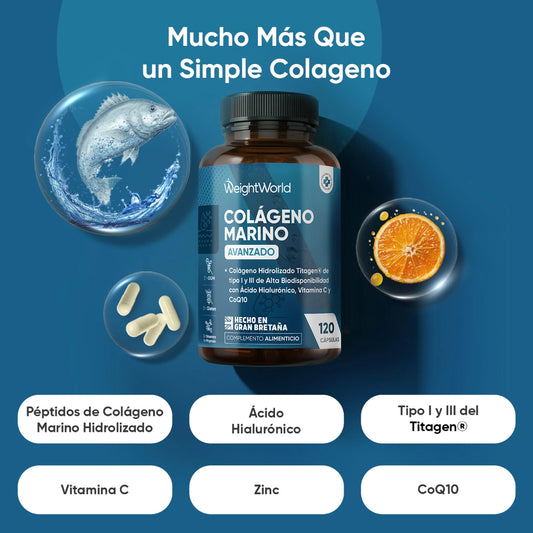 Colágeno con Ácido Hialurónico, CoQ10 y Zinc