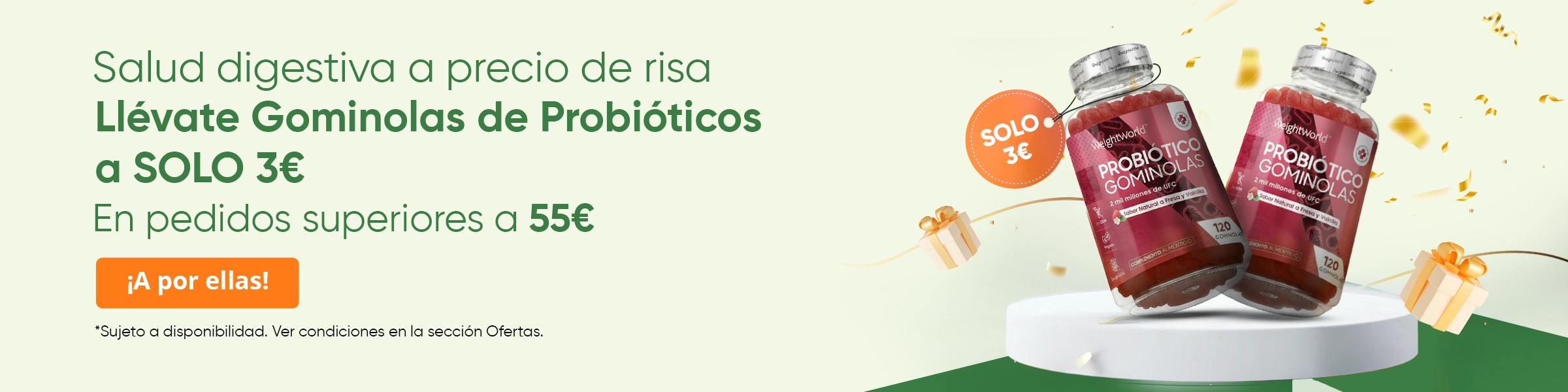 Set this product at 3 € for orders over 55€