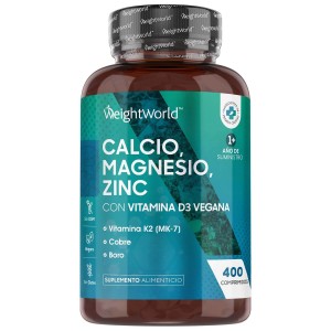 Calcio, Magnesio y Zinc con Vitamina D3