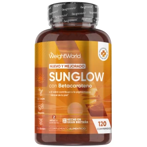 Suplemento Sunglow con betacaroteno