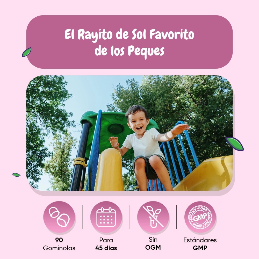 Gominolas para niños de calcio y D3 sin gluten ni OGM