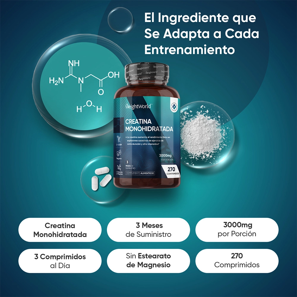 Propiedades de la Creatina en comprimidos