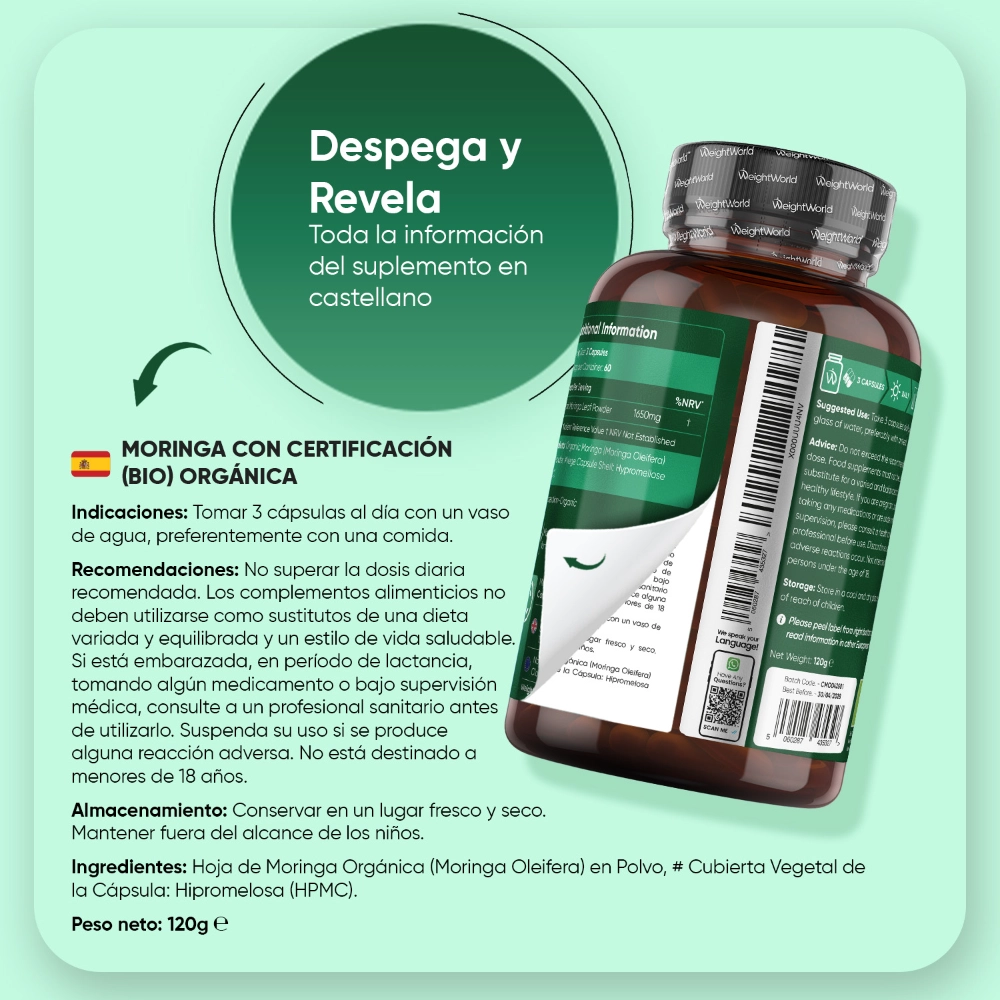 Indicaciones para el suplemento de Moringa