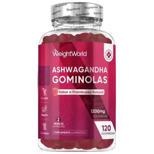 Ashwagandha Gominolas - 1200 mg 120 gummies - Suplemento de Ginseng Indio para el Bienestar Emocional