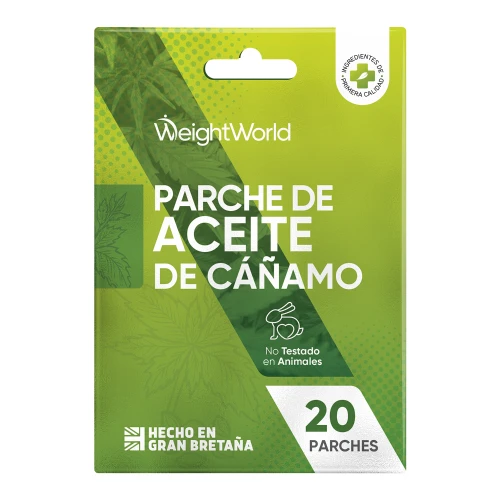 Parches para el Dolor de Aceite de Cáñamo - 20 Unidades de Efecto Calmante y Transdérmico para Alivio de Articulaciones y Músculos