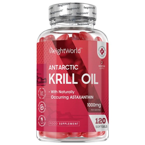 Aceite De Krill Antártico 1000 mg 120 cápsulas de gel Omega3 puro y sostenible
