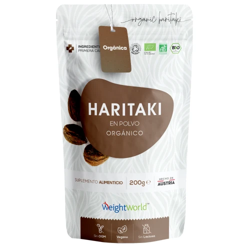 Haritaki Orgánico en Polvo 200 g - Suplemento Ayurveda para el Equilibrio de Cuerpo y Mente
