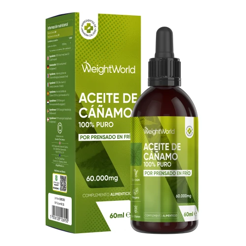 Aceite de Semilla de Cáñamo 60 ml - Potente dosis de 2000 mg por porción