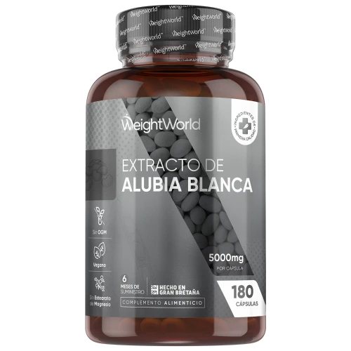 Extracto de Alubia Blanca 5000 mg - 180 Cápsulas - Suplemento Bloqueador de Carbohidratos con Zinc y Cromo