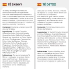 Ingredientes Té Skinny y Té Detox