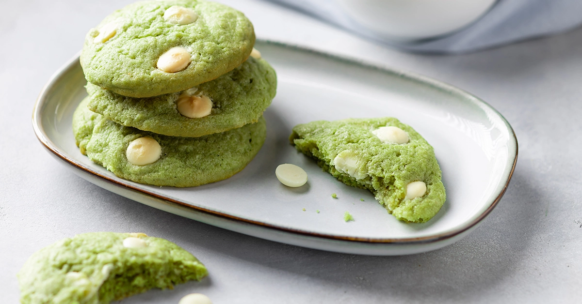 Galletas de té matcha para Halloween