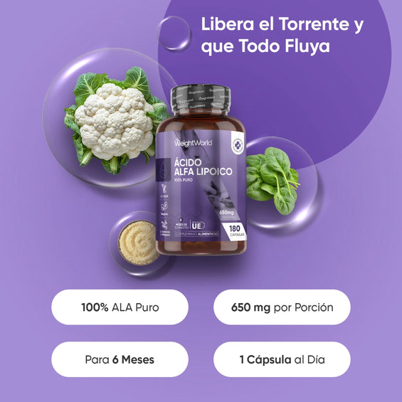 Ácido Alfa Lipoico 100 % puro