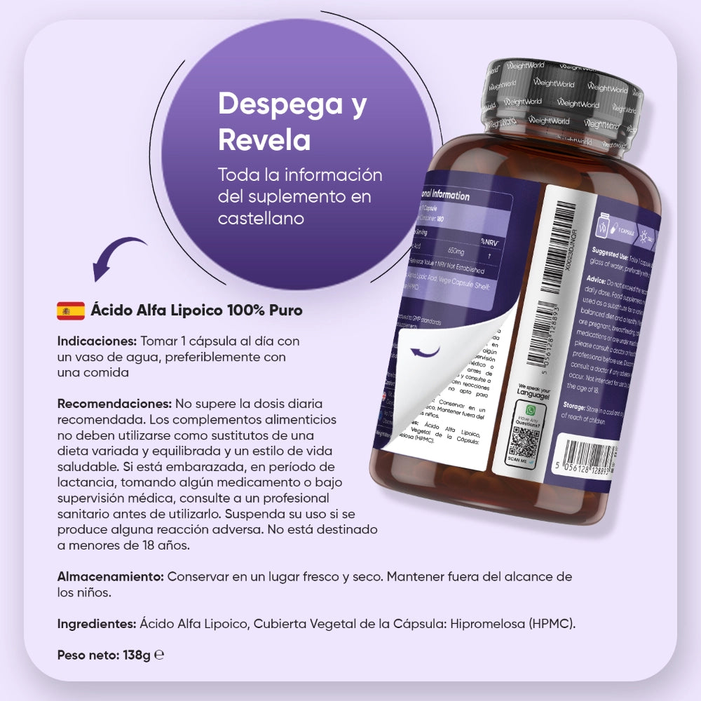 Modo de uso Ácido Alfa Lipoico