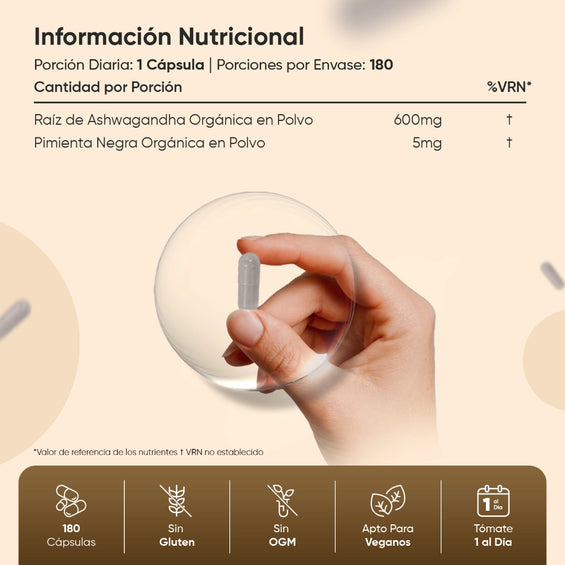 Información nutricional BIO Ashwagandha