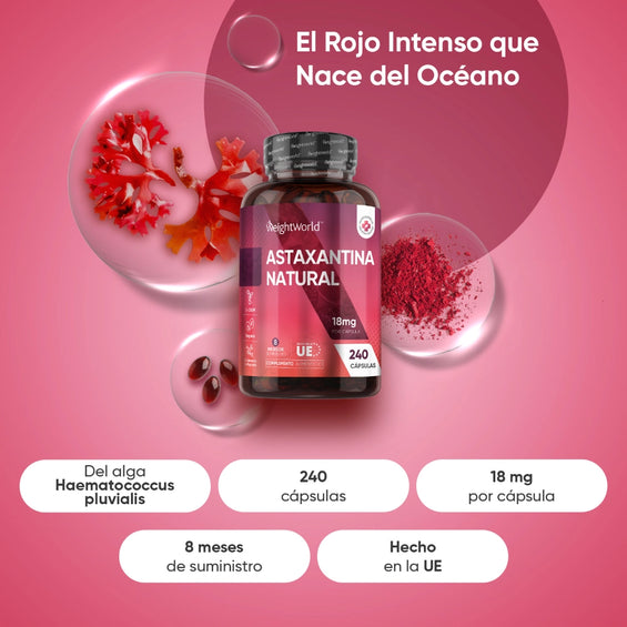 Propiedades del suplemento Astaxantina