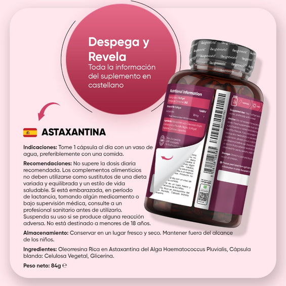 Indicaciones para el suplemento Astaxantina