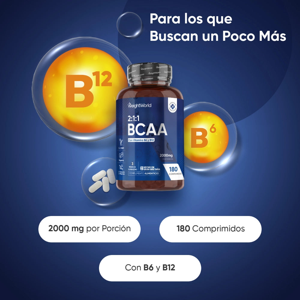 Suplemento BCAA con 180 comprimidos