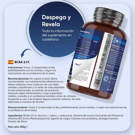 Recomendaciones del suplemento BCAA en español