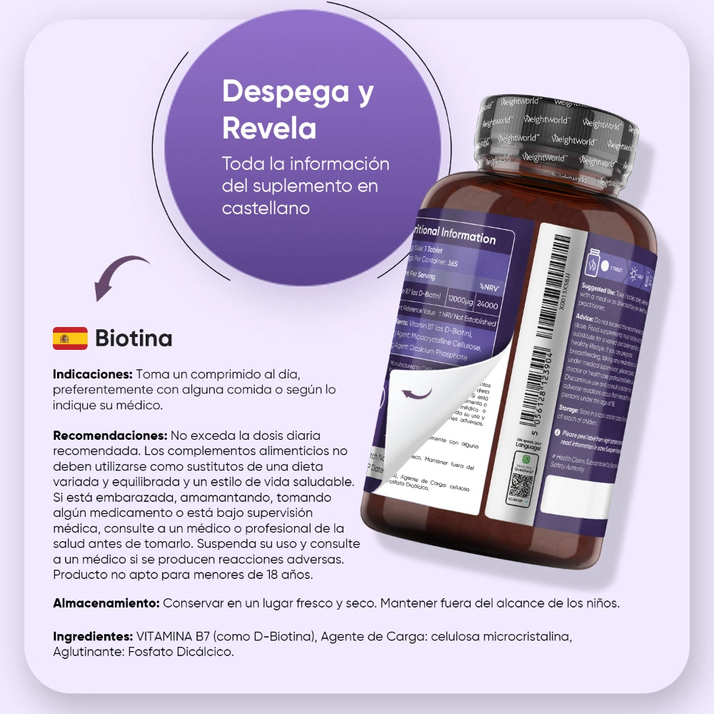 Modo de uso de Vitamina B7