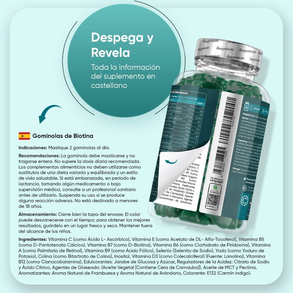 Cómo tomar las gominolas de biotina