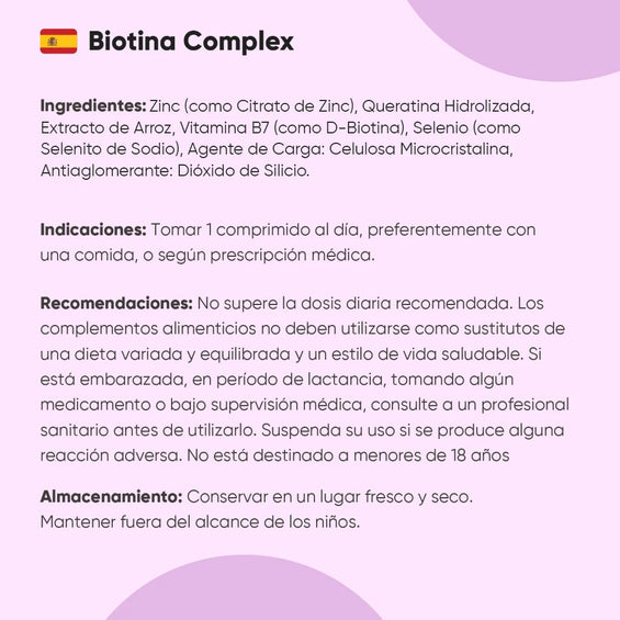 Recomendaciones para el suplemento de Biotina