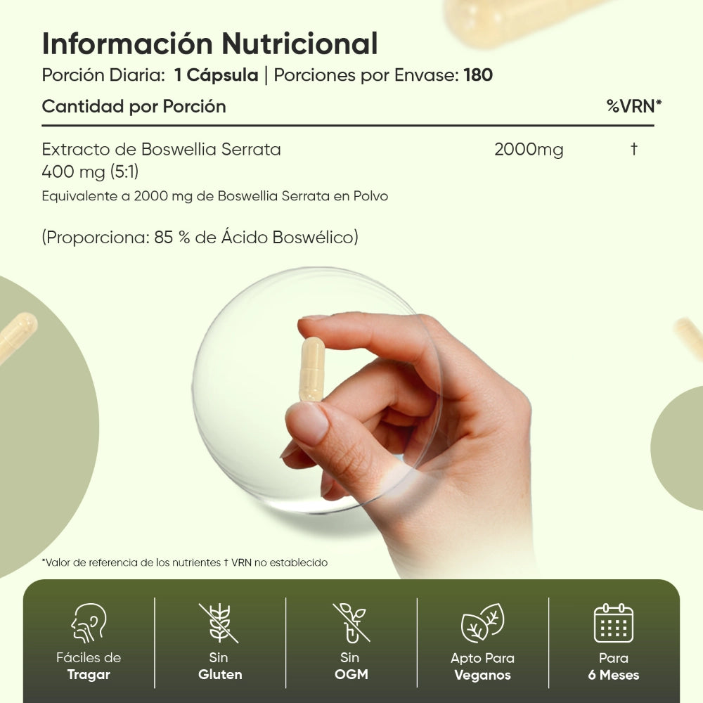 Información Nutricional Boswellia Serrata