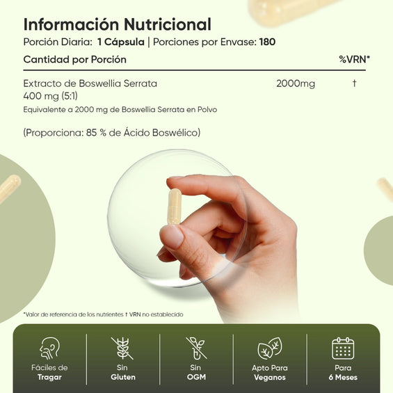 Información Nutricional Boswellia Serrata