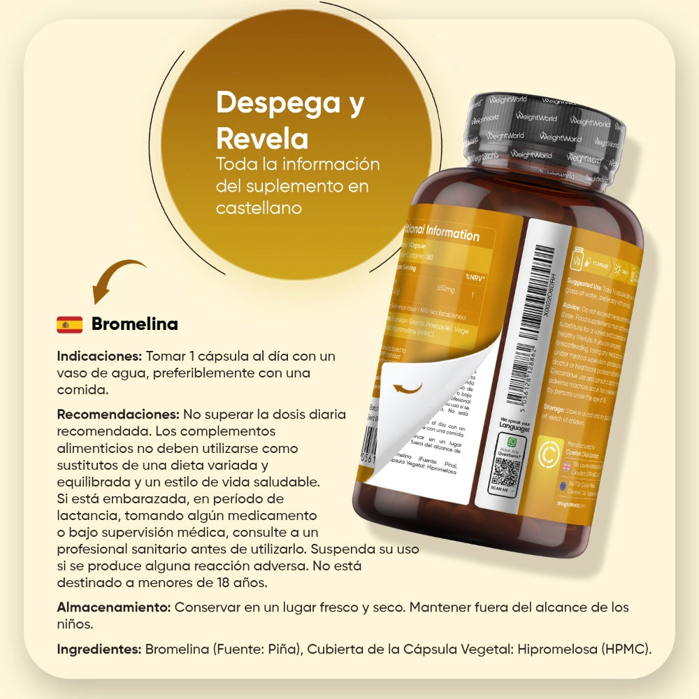 Recomendaciones uso suplemento de Bromelina