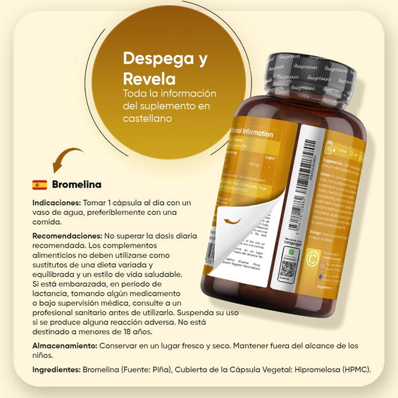 Recomendaciones uso suplemento de Bromelina