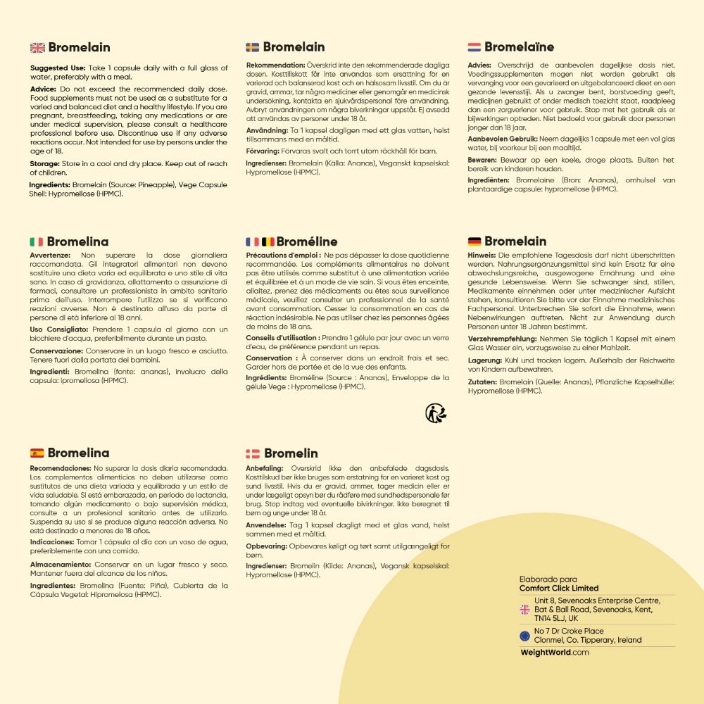 Modo de empleo del suplemento Bromelina