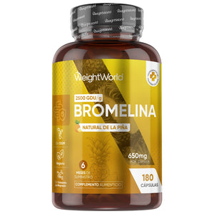 Suplemento Bromelina, enzima de la piña