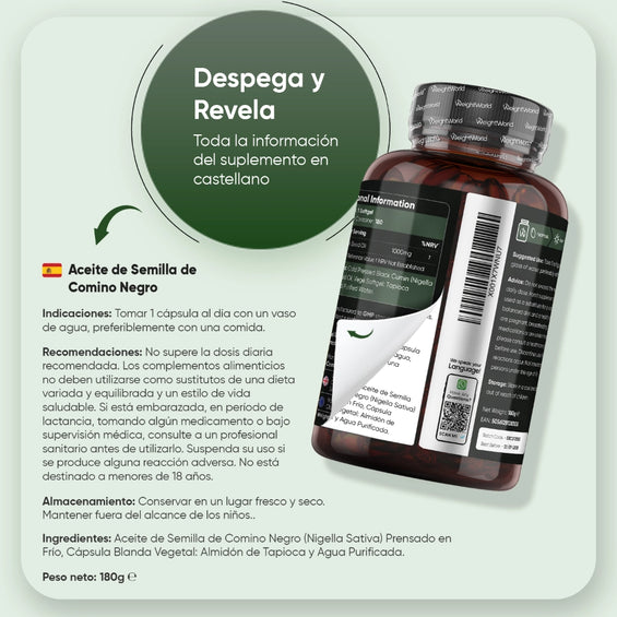 Cómo tomar el suplemento de Aceite de Semilla Comino Negro