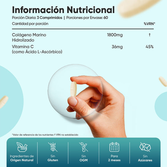 Información nutricional Colágeno Marino Hidrolizado