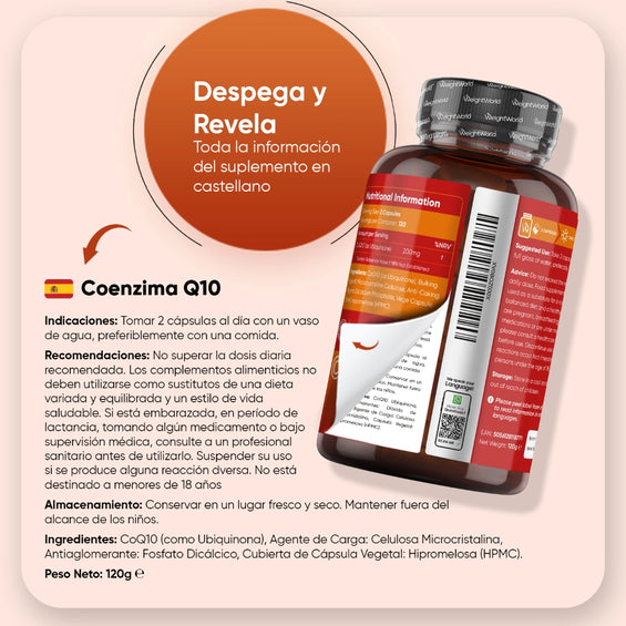Suplemento Coenzima Q10 200 mg