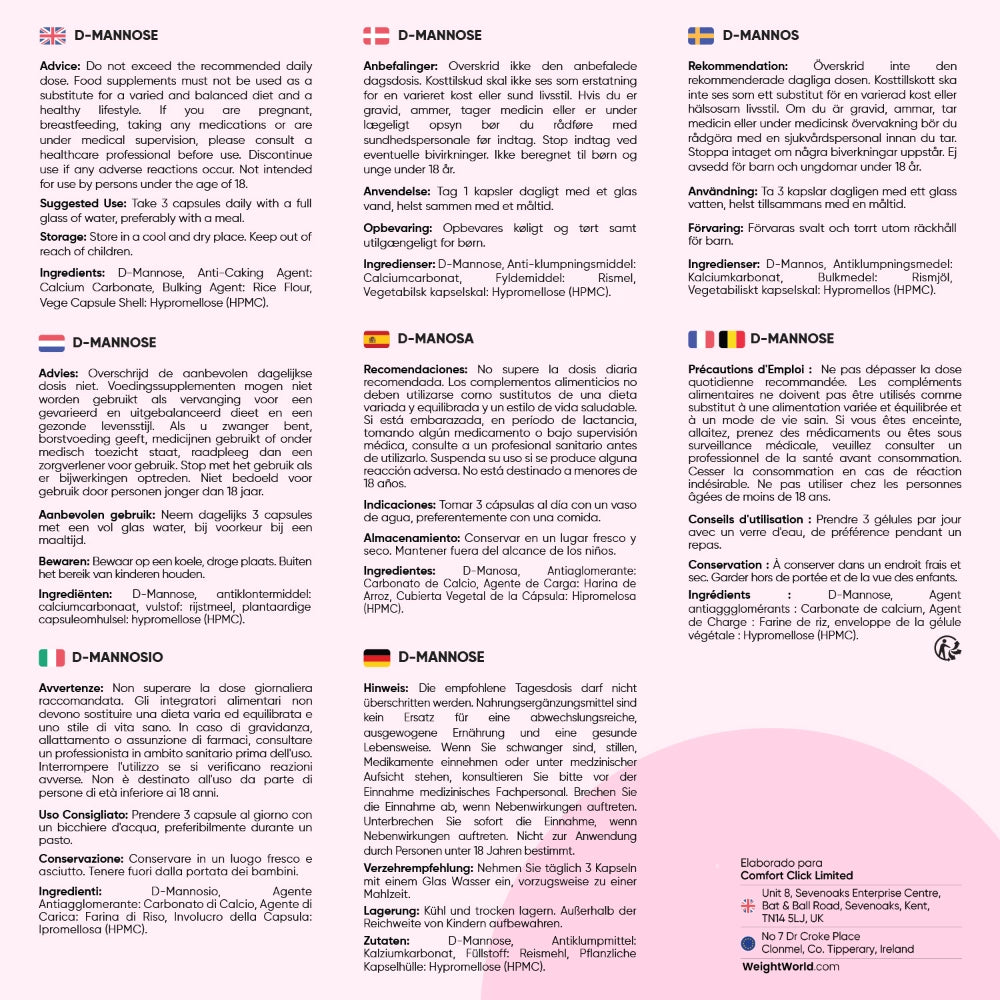 Uso del suplemento de D-manosa