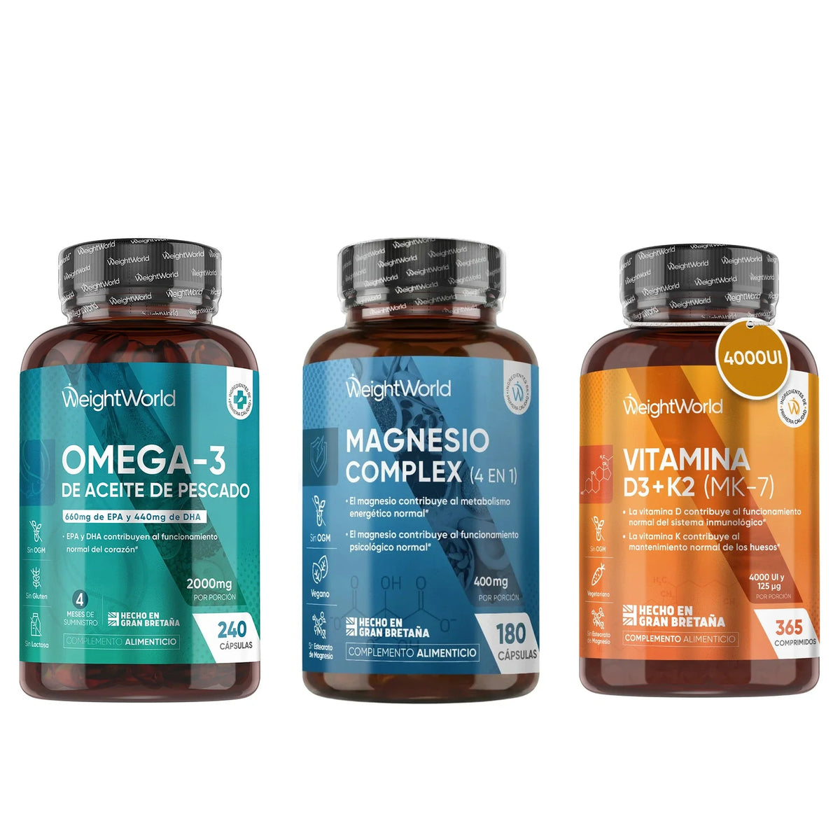 Pack Esencial Omega 3 + Magnesio Complex + Vitamina D3 K2