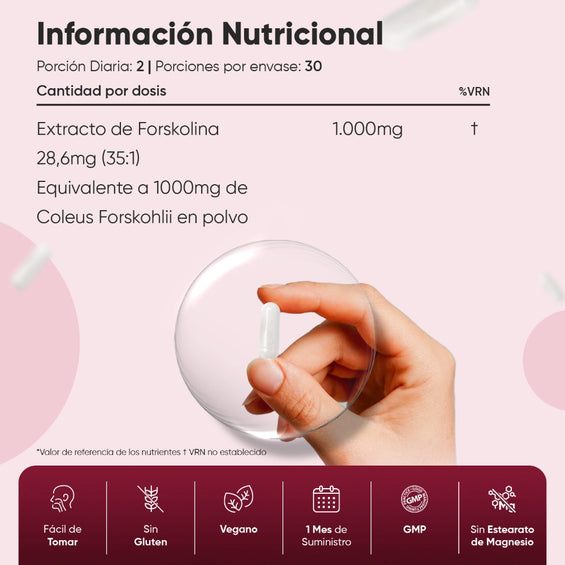 Información nutricional de Forskolina