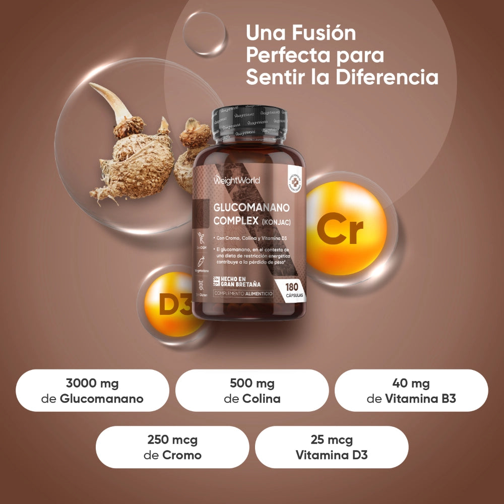 Suplemento Glucomanano  3000 mg