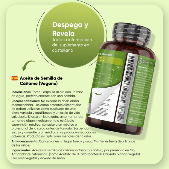 Información del suplemento en español