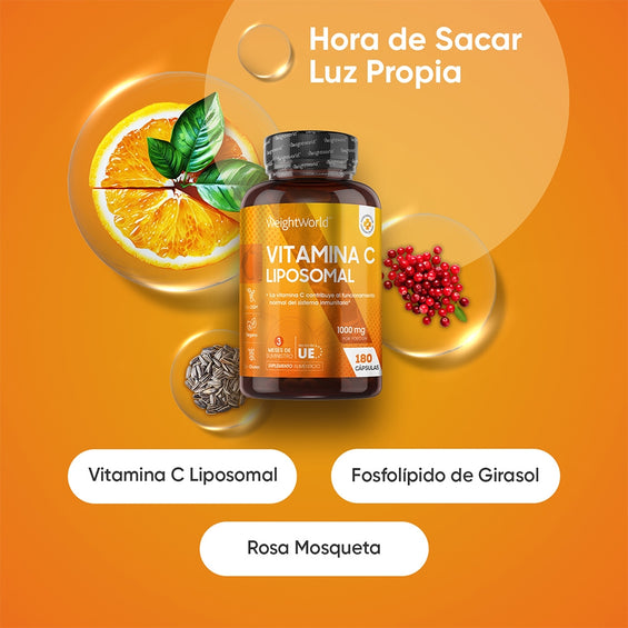 Vitamina C con Rosa mosqueta y fosfolípido de girasol