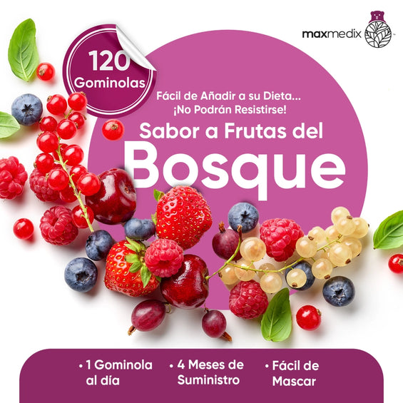 120 gominolas sabor a frutas del bosque