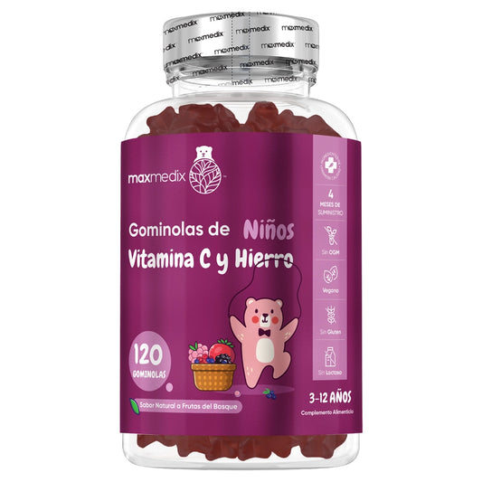 Gominolas de hierro y vitamina C Maxmedix