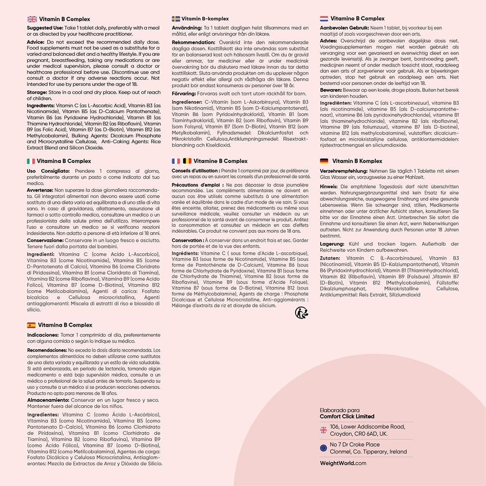 Cómo tomar los comprimidos de Vitamina B Complex