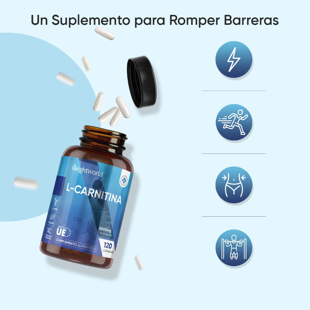 L-Carnitina - 2000 mg 120 cpsulas - WeightWorld L-Carnitina - 2000 mg 120 cpsulas - WeightWorld