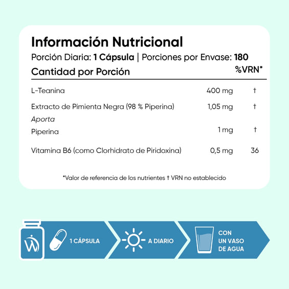 Información nutricional L-Teanina
