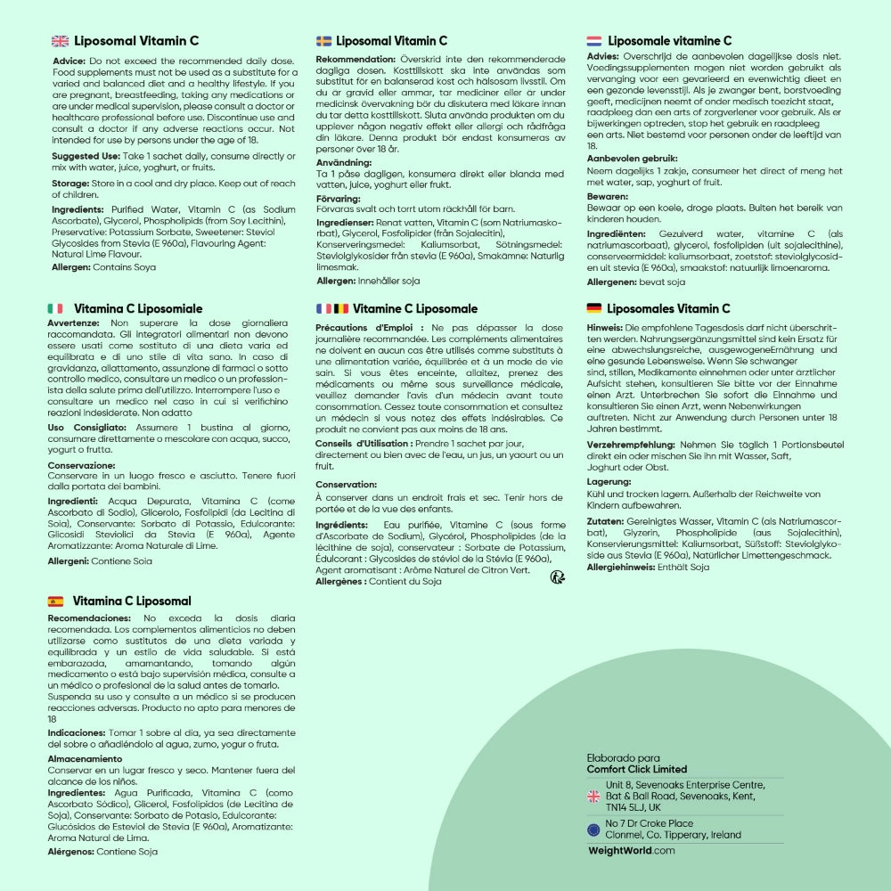 Modo de uso Vitamina C líquida