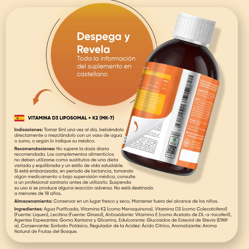 Cómo tomar vitamina D3 K2 líquida vegana